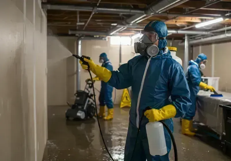 Basement Sanitization and Antimicrobial Treatment process in Richland County, OH